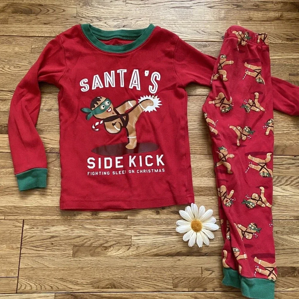 Carter's Santa's Sidekick Two Piece Pajamas Size 3t